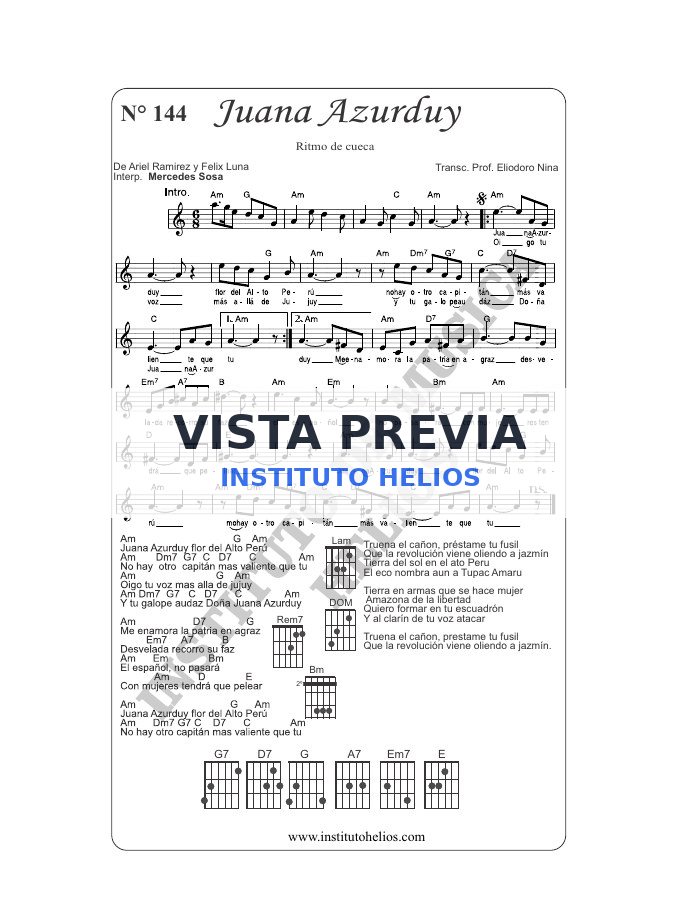 Vista previa de Juana azurduy